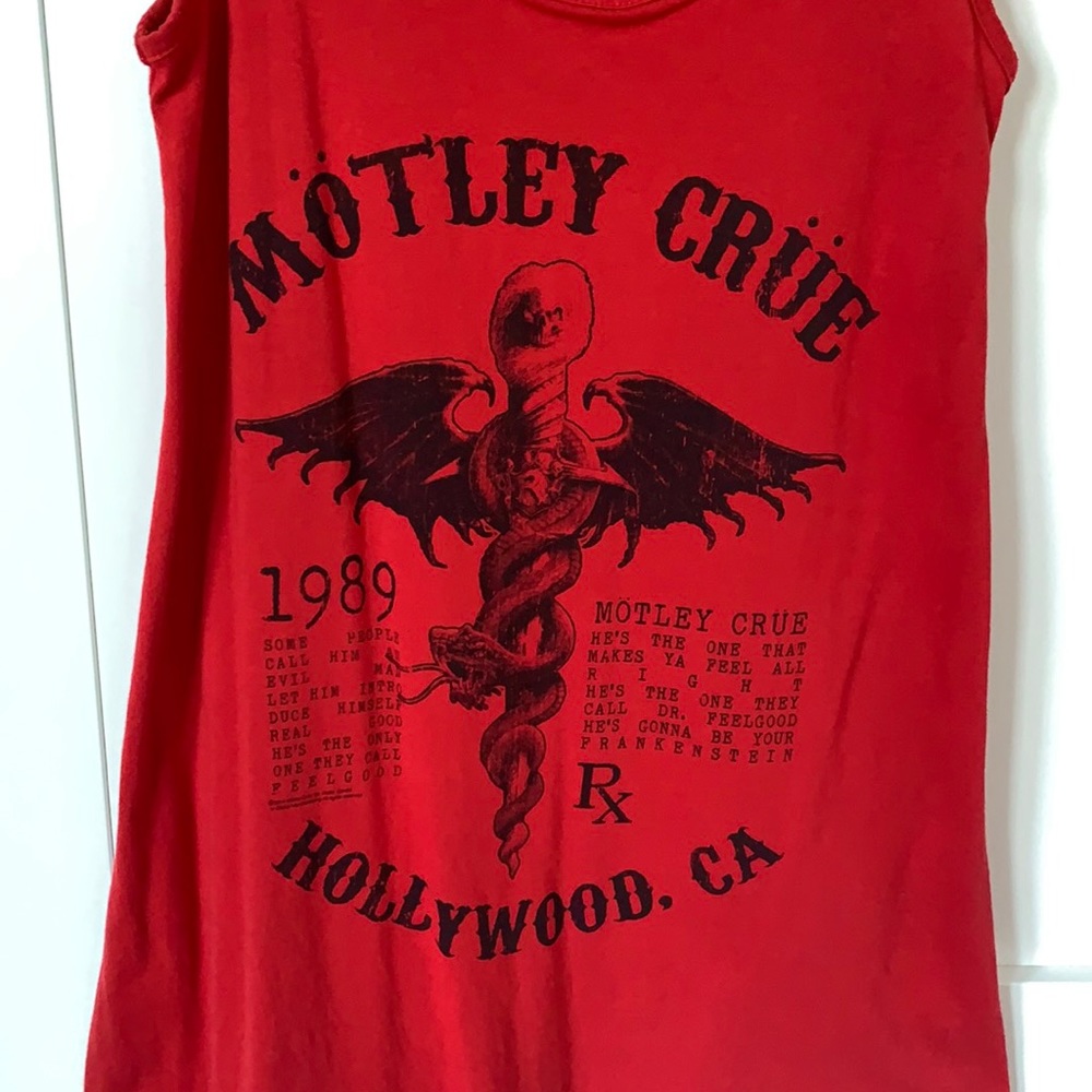 COPY - MÖTLEY CRÜE 1989 Hollywood, CA Long Tank Size M with laced back NEW